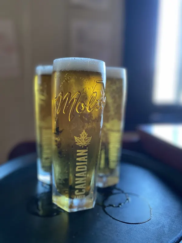 Tall glasses of Molson Canadian